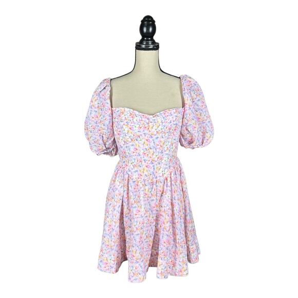 Bardot Kiah Corset Mini Dress From Revolve In Spring Floral - Picture 4 of 7